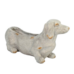 Sausage Dog Planter 30Cm Weathered Light Stone Effect picture 07 a detail image