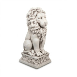 Small Lion 61Cm Antique Stone Effect picture 02 a white background image