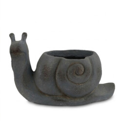 Snail Planter 24Cm Blue Iron Effect picture 02 a white background image
