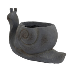 Snail Planter 24Cm Blue Iron Effect picture 03 a white background image