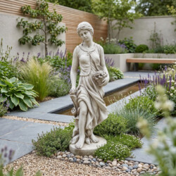 Susie In Spring 84Cm White Stone Effect picture 01 a garden lifestyle image