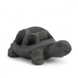 Tortoise Planter 15Cm Blue Iron Effect picture 02 a white background image