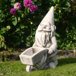 Wheelbarrow Gnome 60Cm Antique Stone Effect picture 08 a lifestyle image