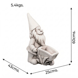 Wheelbarrow Gnome 60Cm Antique Stone Effect picture 10 dimensions height 60cm x width 25cm x depth 43cm weight 5.4kg
