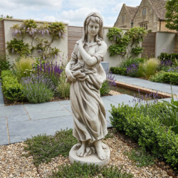 Wilma In Winter 84Cm White Stone Effect picture 01 a garden lifestyle image