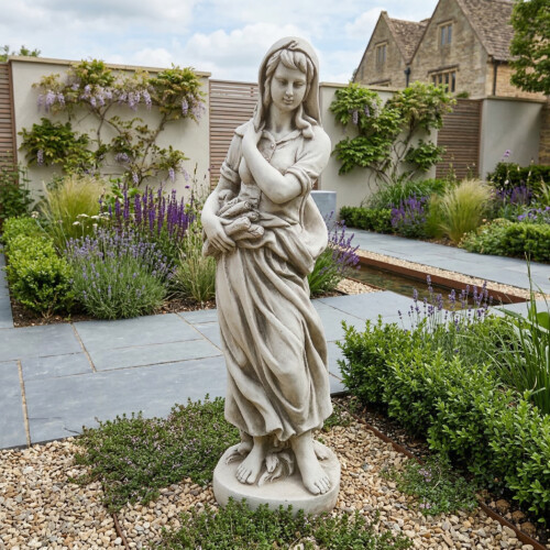 Wilma In Winter 84Cm White Stone Effect picture 01 a garden lifestyle image