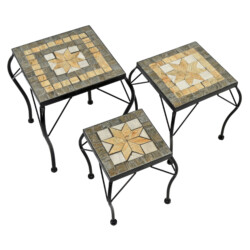 Brava Square Plantstand Set Of 3 Low picture 03 a white background image
