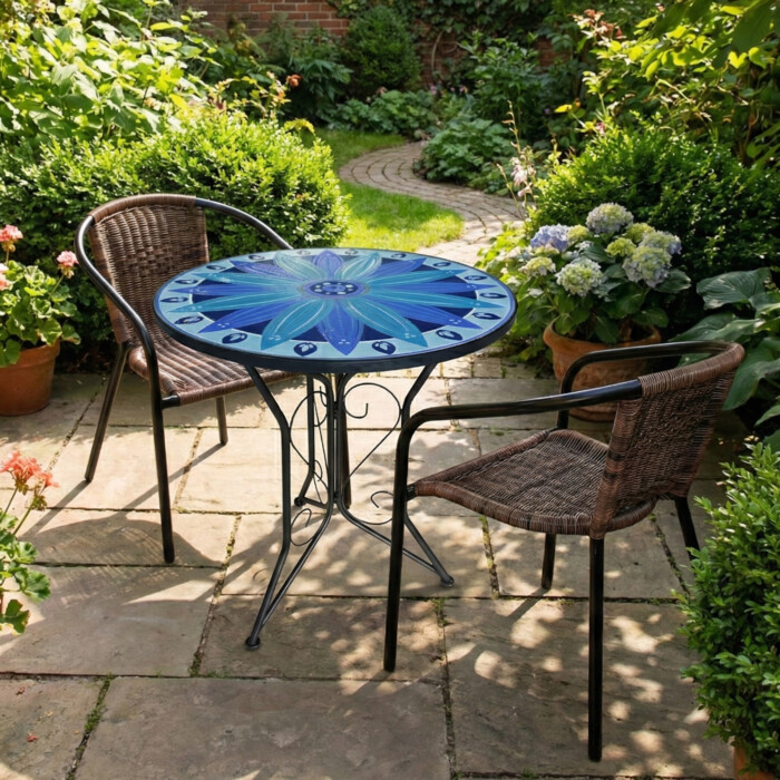 Fleurengo Bistro 60Cm Set with 2 x San Remo Chair picture 01 a garden lifestyle image