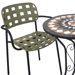 Madeira Bistro 60Cm Set with 2 x Karin Green Black Armchair picture 06 a detail image