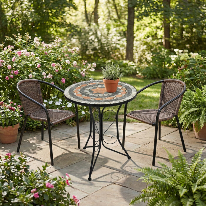 Nova Bistro 60Cm Set with 2 x San Remo Chair picture 01 a garden lifestyle image