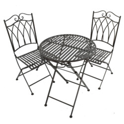 Rochelle Folding Bistro Set Mocha Brown picture 02 a white background image