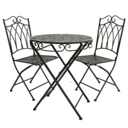 Rochelle Folding Bistro Set Mocha Brown picture 03 a white background image