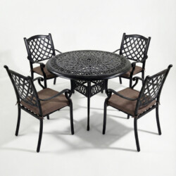 Fleurino Cast Alumimium With 4 Castino Chairs Set picture 02 a white background image