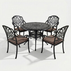 Fleurino Cast Alumimium With 4 Fleurino Chairs Set picture 02 a white background image