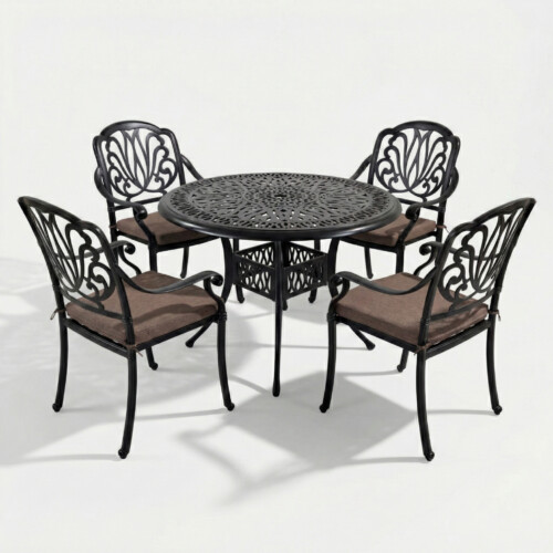 Fleurino Cast Alumimium With 4 Fleurino Chairs Set picture 02 a white background image