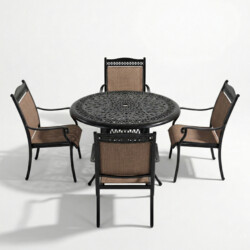 Fleurino Cast Alumimium With 4 Medrino Chairs Set picture 04 a detail image
