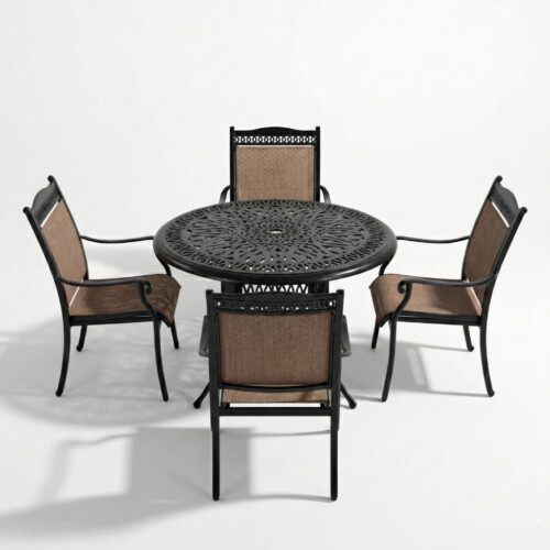 Fleurino Cast Alumimium With 4 Medrino Chairs Set picture 04 a detail image