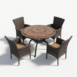 Lavello 100Cm Table With 4 Stockholm Chairs Set picture 02 a white background image