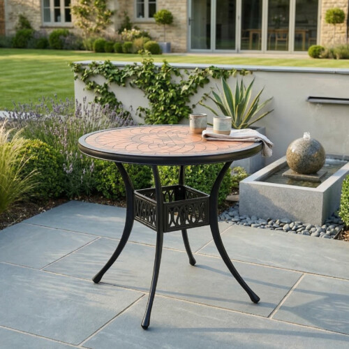 Metarro Embossed Alumimium Table picture 21 a garden lifestyle image