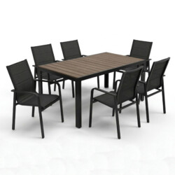 Pavanero Polywood Table With 6 Pavanero Chairs Set picture 02 a white background image
