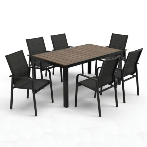 Pavanero Polywood Table With 6 Pavanero Chairs Set picture 02 a white background image