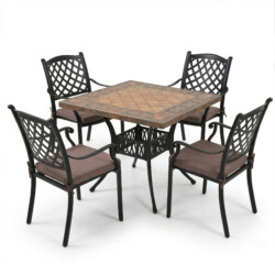 Poncello Square Table With 4 Castino Chairs Set picture 02 a white background image