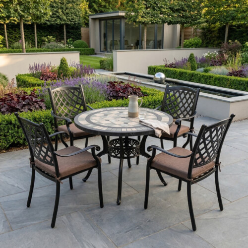 Trelluna 100Cm Table With 4 Castino Chairs Set picture 01 a garden lifestyle image