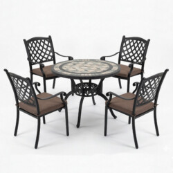 Trelluna 100Cm Table With 4 Castino Chairs Set picture 02 a white background image