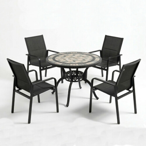 Trelluna 100Cm Table With 4 Pavanero Chairs Set picture 02 a white background image