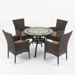 Trelluna 100Cm Table With 4 Stockholm Chairs Set picture 02 a white background image